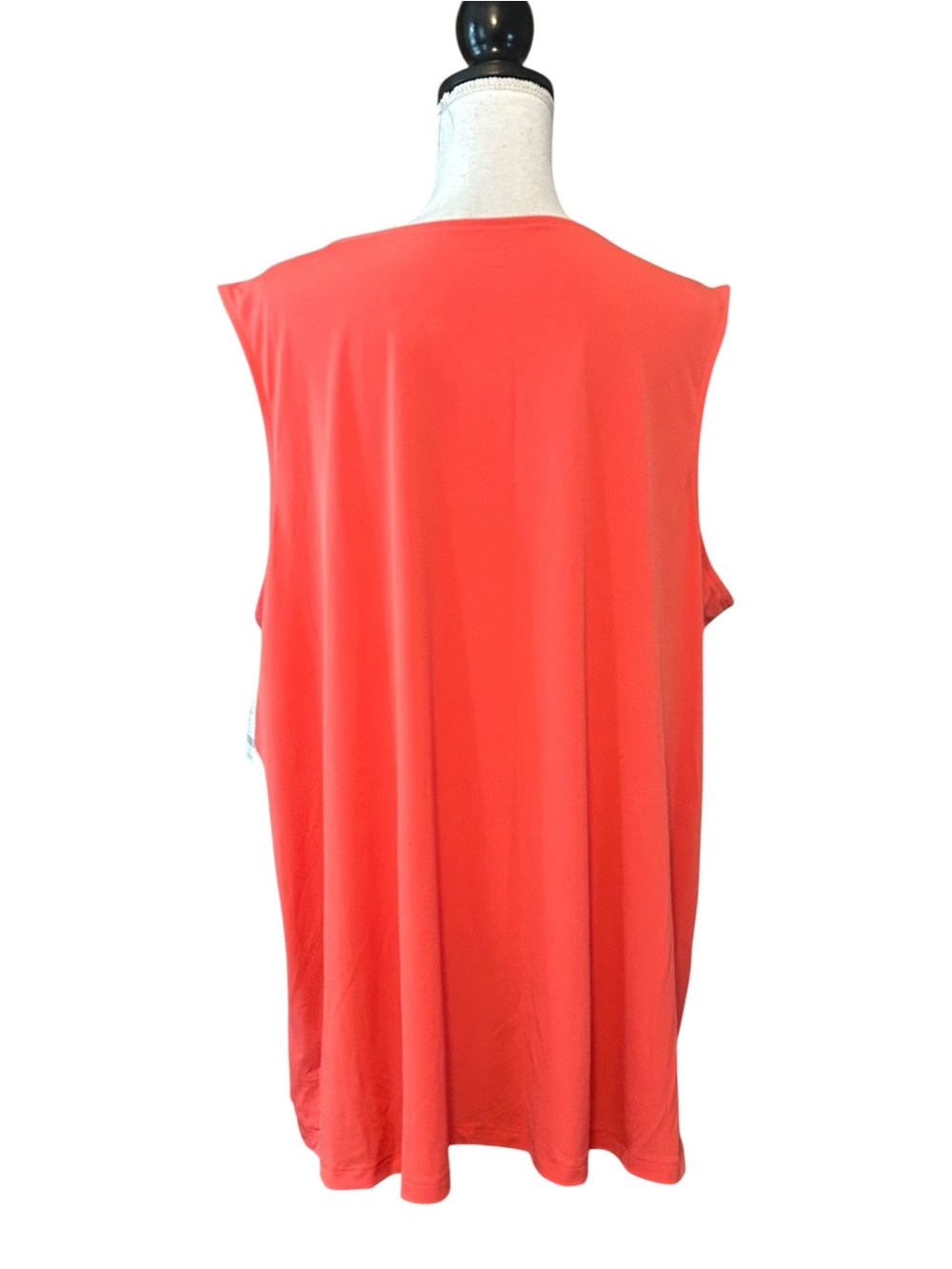 NWT Catherine’s Crisscrossed Sleeveless Tank Top Women’s 2X 22/24 Coral Orange - Picture 4 of 6